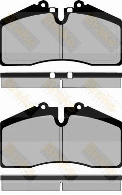 BRAKE ENGINEERING pa809 -  Комплект тормозных колодок, дисковый тормоз